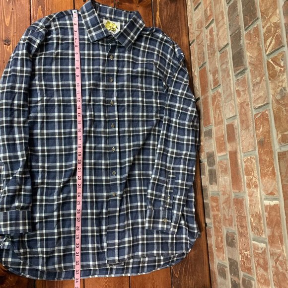 Alan Paine XXL 2XL Long Sleeve Plaid Flannel Men's 100% Cotton Button Down EUC - Picture 8 of 11